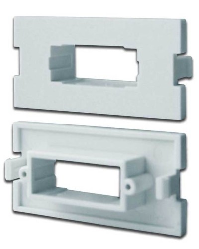 Вставка модульная под SC дуплексный адаптер в розетку LAN-MB, белая LANMASTER LAN-MBP-2SC-WH в Домодедово Коннекторы Pintop.ru