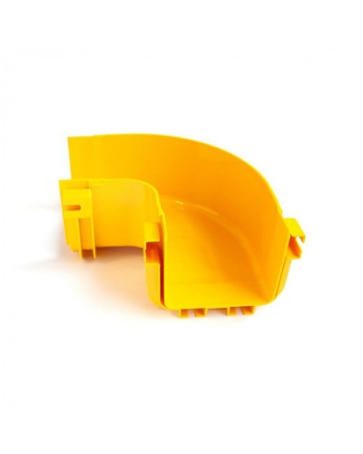 Горизонтальный поворот 90° оптического лотка 240 мм, монтаж без соединителей, желтый LANMASTER (LAN-OT240-HC90/NC) в Домодедово Коммутационные изделия Pintop.ru