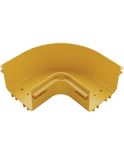 Поворот 90° оптического лотка горизонтальный 360 мм, желтый LANMASTER LAN-OT360-HC90 в Домодедово Аксессуары для кабель-канала Pintop.ru