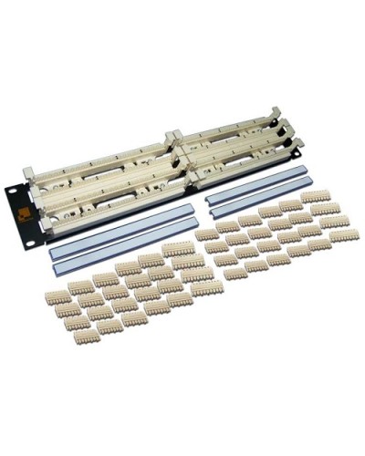 Панель кроссовая 110 типа, 200 пар, 19, 2U LANMASTER LAN-RS110-200FT в Домодедово Кроссовое оборудование тип 110 Pintop.ru