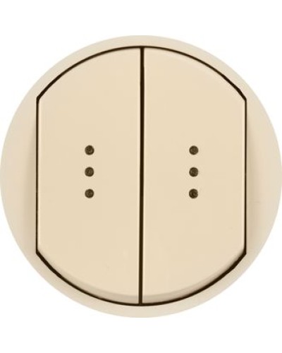 Лицевая панель для выключателя двойного с индикацией слоновая кость Celiane Legrand 066211 в Домодедово Аксессуары для кабель-канала Pintop.ru