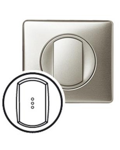 Лицевая панель для выключателя с индикацией титан Celiane Legrand 068303 в Домодедово Аксессуары для кабель-канала Pintop.ru