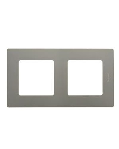 Рамка 2 поста Etika светлая галька Legrand 672522 в Домодедово Аксессуары для кабель-канала Pintop.ru