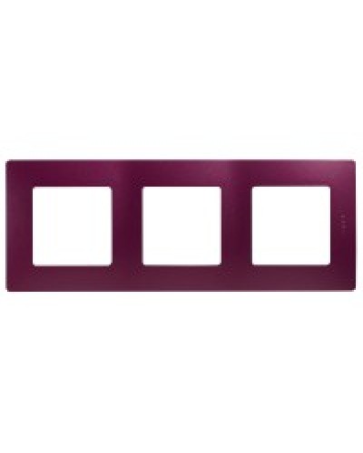Рамка 3 поста Etika сливовый Legrand 672563 в Домодедово Аксессуары для кабель-канала Pintop.ru