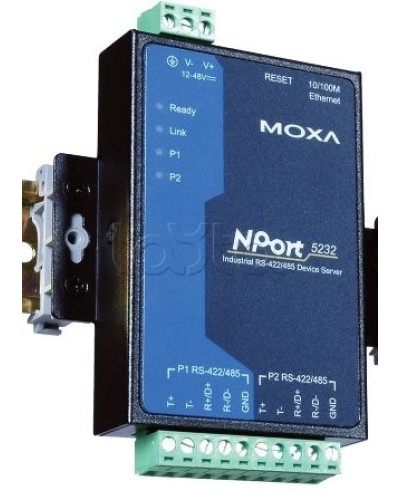 Сервер 2-портовый RS-422/485 в Ethernet Moxa NPort 5232I в Домодедово Дополнительное оборудование для ОПС Pintop.ru