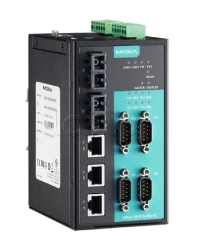Сервер 4-портовый RS-232/422/485 в Ethernet Moxa NPort S8455I-SS-SC в Домодедово Дополнительное оборудование для ОПС Pintop.ru