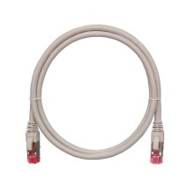 Шнур коммутационный 2хRJ45/8P8C S/FTP кат.6A (NMC-PC4SA55B-010-C-GY) NIKOMAX (1м)