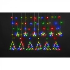 Гирлянда Navigator 95 126 NGF-D033-04 (бахрома звезды и елочки RGBY 2.5*1м IP20)