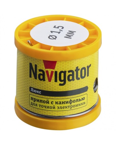 Припой Navigator 93 086 NEM-Pos02-61K-1.5-K200 (ПОС-61, катушка, 1.5 мм, 200 гр) в Домодедово Аксессуары для кабель-канала Pintop.ru