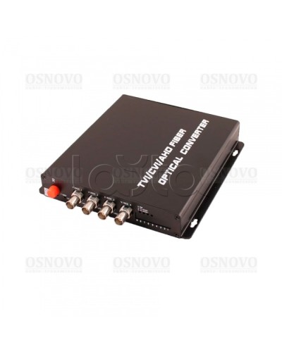 Приёмник 4 каналов видео оптический OSNOVO RA-H4/1F в Домодедово Видеоусилители, Модуляторы, Делители Pintop.ru