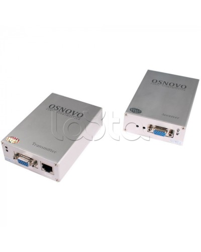 Комплект для передачи VGA и аудиосигнала по витой паре, до 50 м OSNOVO TA-V/1+RA-V/1 в Домодедово Видеоусилители, Модуляторы, Делители Pintop.ru