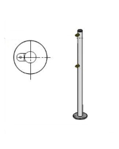 Стойка ограждения с 2-мя полупетлями под поворотную створку или секцию одностороняя Oxgard Стойка ограждения с 2-мя полупетлями односторонняя (ВЗР 1996.09.10) в Домодедово Ограждения Pintop.ru