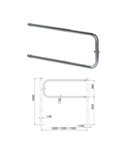 Створка ограждения поворотная 1300 мм Oxgard ВЗР 1996.09.03-02 в Домодедово Ограждения Pintop.ru