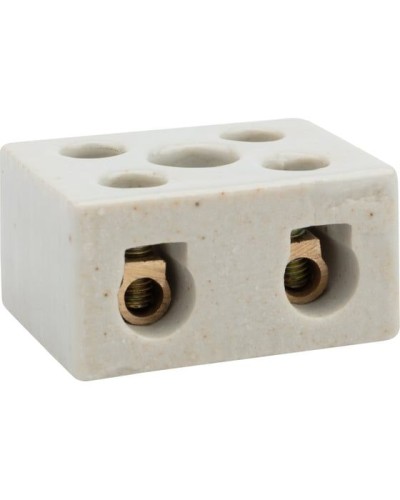 Клемма керамическая винтовая КВ 12 мм² 2 пары контактов с крепежным отверстием (50 шт./уп.) REXANT (07-6223) в Домодедово Монтажные материалы Pintop.ru