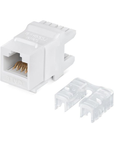 Модуль Keystone Jack RJ-45(8P8C), UTP неэкранированный, CAT 6, тип 180 градусов, белый REXANT PRO 02-0250 в Домодедово Модули Keystone Pintop.ru