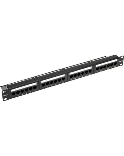 Панель коммутационная с кабельным органайзером 19, 1U, 24 порта, UTP, RJ-45, CAT 5e REXANT PRO (02-0031) в Домодедово Аксессуары для стоек и шкафов Pintop.ru