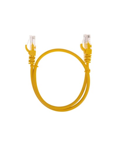 Патч-корд U/UTP, CAT 5e, RJ45-RJ45, 26AWG, LSZH, желтый, 0,5м REXANT 02-0105-05 в Домодедово Патчкорды (медные) Pintop.ru