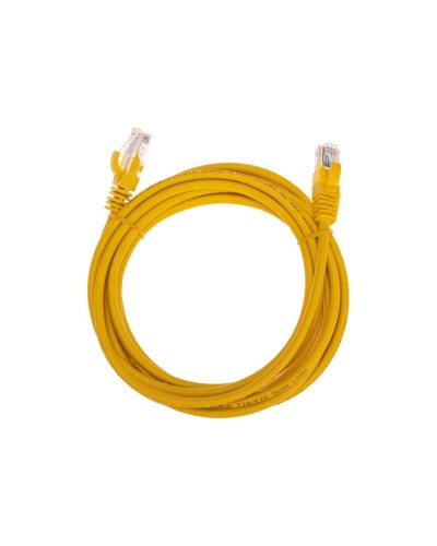 Патч-корд U/UTP, CAT 5e, RJ45-RJ45, 26AWG, LSZH, желтый, 3м REXANT 02-0105-3 в Домодедово Патчкорды (медные) Pintop.ru