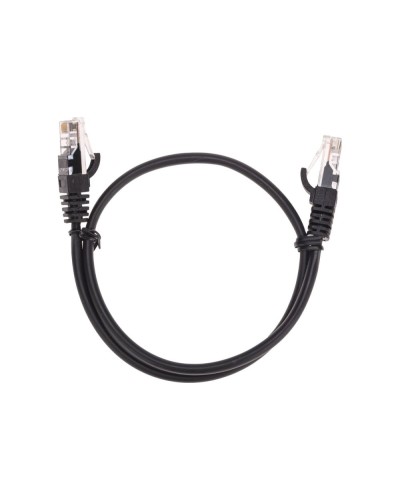 Патч-корд U/UTP, CAT 5e, RJ45-RJ45, 26AWG, LSZH, черный, 0,5м REXANT 02-0102-05 в Домодедово Патчкорды (медные) Pintop.ru