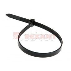 Хомут-стяжка нейлоновый, широкий 8х300 мм чёрный (100шт/уп) REXANT 07-0303