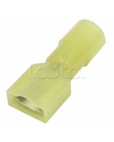 Клемма плоская полностью изолированная 4-6 мм² (КППИн гнездо - 6.6мм) (100шт/уп) REXANT 08-0652 в Домодедово Клеммные колодки Pintop.ru