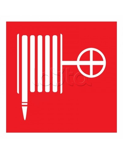 Знак пожарной безопасности Пожарный кран 100x100 (5шт/уп) REXANT 56-0054 в Домодедово Дополнительное оборудование для ОПС Pintop.ru