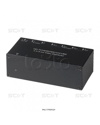 Распределитель видеосигнала HDCVI/HDTVI/AHD/CVBS SC&T CD408HD в Домодедово Видеоусилители, Модуляторы, Делители Pintop.ru
