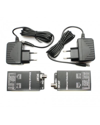 Комплект удлинителей Ethernet по коаксиальному кабелю до 1000м SC&T IP09CK в Домодедово Видеоусилители, Модуляторы, Делители Pintop.ru