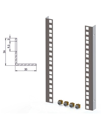 Направляющие для шкафов 9U TLK TLK-VNI-9U-2 в Домодедово Полки для шкафов и стоек Pintop.ru