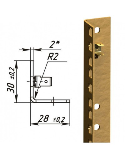 Направляющие для шкафов 47U TLK TLK-VNS2-L-47U в Домодедово Полки для шкафов и стоек Pintop.ru