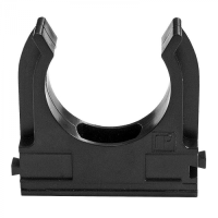 Держатель Экопласт (клипса) для труб D25мм (черный)