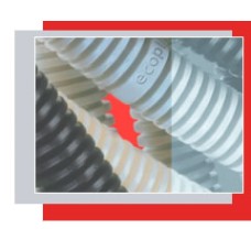 Труба гофрированная ПВХ легкая, с зондом диам. 20 мм (1шт=100м) Экопласт 10120-100