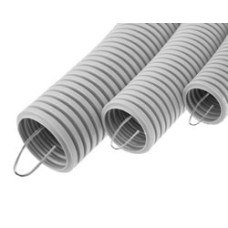 Труба гофрированная ПВХ тяжелая, с зондом диам. 32 мм (25м), огнестойкость E15-E90 Экопласт 11132-E90