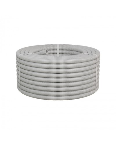 Труба ПНД-FRUF гофрир. легкая, с зондом,без галогена, трудногорючая, атмосферостойкая,цвет серый, диам. 25мм (50м) Экопласт (20125HFR-UF) в Домодедово Труба гофрированная Pintop.ru