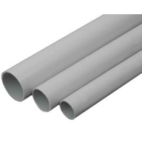 Труба АБС гладкая, для аспирационной системы, т/г, 25/22мм (3м), серый Экопласт 26025-GR