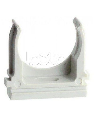 Держатель (клипса) для гофрированной или жесткой гладкой трубы D20 мм, без галогена Экопласт 41720HF в Домодедово Держатели, клипсы, скобы Pintop.ru