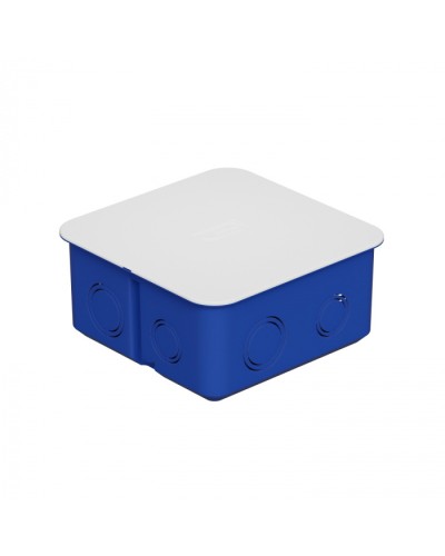 Коробка распределительная c/п. с крышкой, 100х100х50мм, IP30 цвет синий Экопласт (44656) в Домодедово Распределительные коробки Pintop.ru