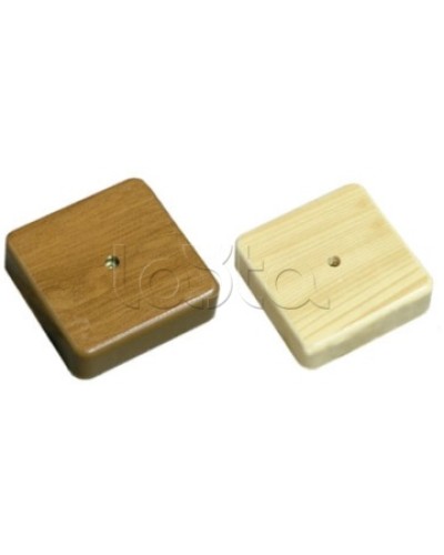 Коробка 1 постовая распред. 75х75х20 c текстурой дерева (сосна) Экопласт 72908P в Домодедово Распределительные коробки Pintop.ru