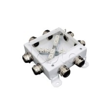 Коробка монтажная огнестойкая Гефест КМ-О (12к*10,0)-IP66 1212, 8 вводов 123х123х60