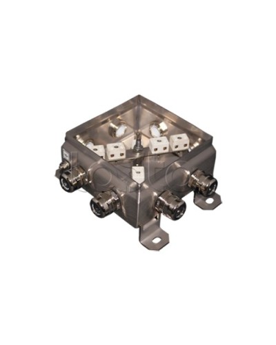 Коробка монтажная огнестойкая Гефест КМ-О (12к*10,0)-IP66 1212нерж, 8 вводов 123х123х60 в Домодедово Распределительные коробки Pintop.ru