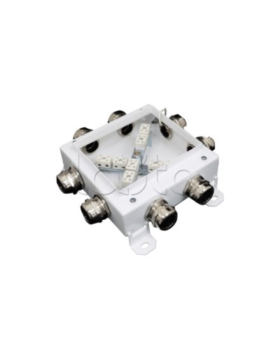 Коробка монтажная огнестойкая Гефест КМ-О (12к*6,0)-IP66 1212, 8 вводов 123х123х6 в Домодедово Распределительные коробки Pintop.ru