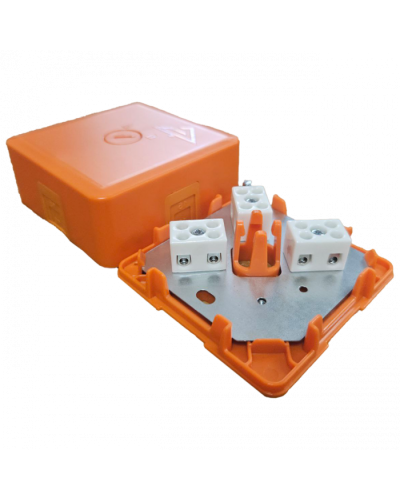 Коробка монтажная огнестойкая КМ-О (2к*6,0)-IP41-s-оранж Гефест в Домодедово Распределительные коробки Pintop.ru
