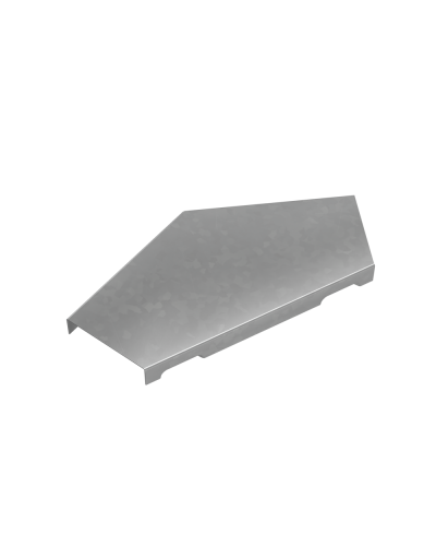 Крышка горизонтального угла 45 гр. 50 мм ПЛЮС INOX304 КМ-Профиль (KGLplus45-50 INOX304) в Домодедово Аксессуары для лотков Pintop.ru