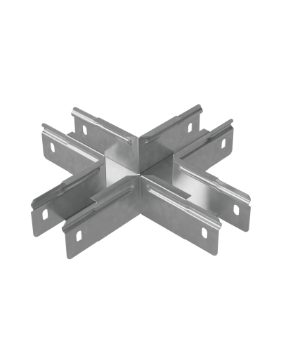 Х-разветвитель прямой 50х50 мм ПЛЮС HD85 КМ-профиль (PXDplus50-50 HD85) в Домодедово Аксессуары для лотков Pintop.ru