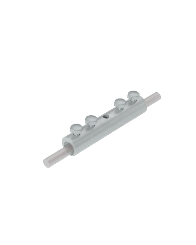 Четырехболтовой сквозной соединитель прутка Ø 5-10 мм CU КМ-Профиль (4SS-D5-10 CU) в Домодедово Крепеж Pintop.ru