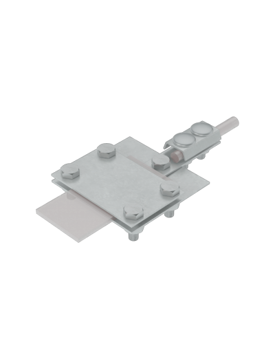 Универсальный контрольный соединитель полоса до 40 мм пруток Ø 5-8 мм INOX304 КМ-Профиль (UKS-B40-D5-8 INOX304) в Домодедово Аксессуары для лотков Pintop.ru