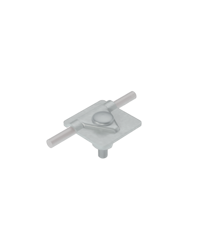 Универсальный соединитель для прутка Ø 5-10 мм с 1 пластиной 40х40 мм TD КМ-Профиль (USM-D5-10 TD) в Домодедово Аксессуары для лотков Pintop.ru