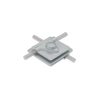 Универсальный соединитель для прутка Ø 5-10 мм с 3 пластинами 40х40 мм CU КМ-Профиль (3USM-D5-10 CU)