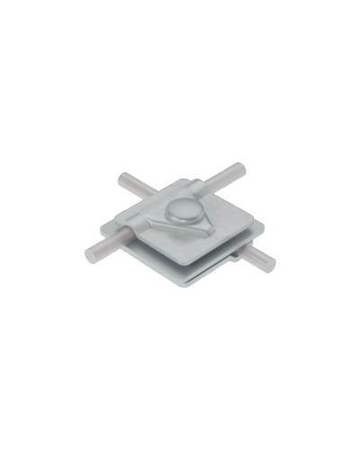 Универсальный соединитель для прутка Ø 5-10 мм с 3 пластинами 40х40 мм КМ-Профиль (3USM-D5-10) в Домодедово Аксессуары для лотков Pintop.ru