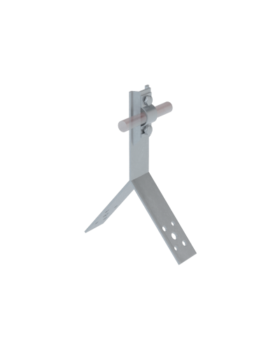 Коньковый держатель болтовой для прутка Ø 5-10 мм H80 мм CU КМ-Профиль (KDB-H80-D5-10 CU) в Домодедово Монтажные материалы Pintop.ru